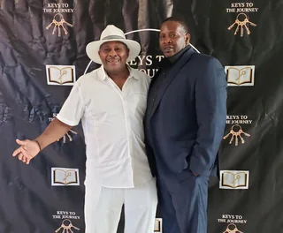 Coach Rick at a Keys to the Journey event backdrop